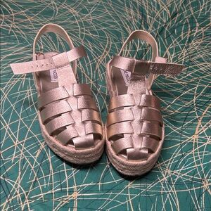 Steve Madden Metallic Gold Espadrille Sandals